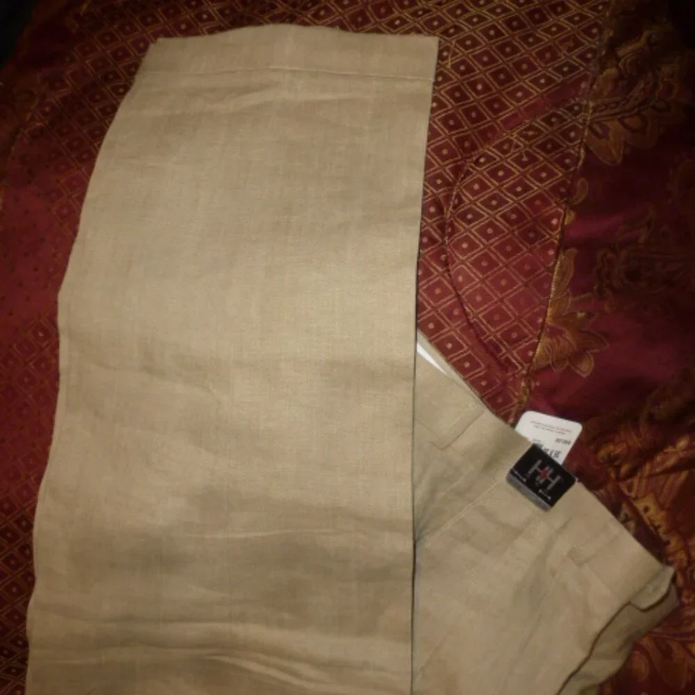HH Modern Men’s Linen Dress Pants | Size 36x30 | NWT | Pleated | Relaxed Fit